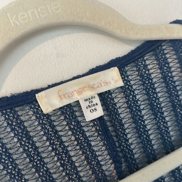 FRANCESCA'S Navy & White Swim Cover Up O/S - Picture 6 of 6